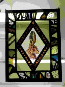 Stained glass rabbit